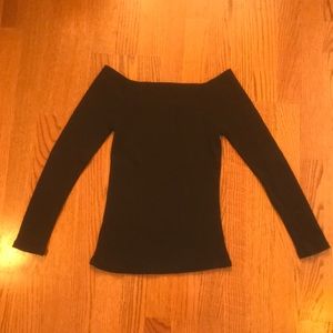 Korean off the shoulder black top